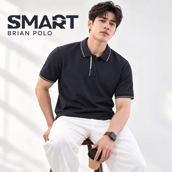 Áo polo BRIAN POLO TORANO trơn bo kẻ mát lạnh, khô thoáng, thấm hút tốt FSTP046