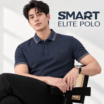 Áo polo nam SMART ELITE POLO TORANO ngắn tay form chuẩn phong cách lịch lãm nam tính HSTP310