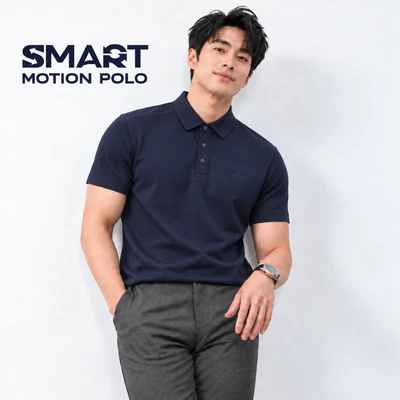 Áo polo nam thể thao SMART MOTION POLO TORANO ngắn tay form chuẩn phong cách active hiện đại nam tính HSTP307