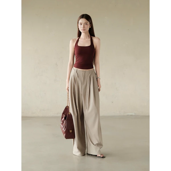 RUBIES Rebec Pants - Quần Dài Nữ Cạp Trễ Ống Rộng Thụng Kèm Dây Belt