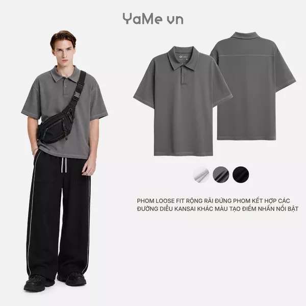 Áo Polo Cool Comfort, vải thun hai mặt, phom rộng F4 - The No Style 257 2625152 |YaMe|