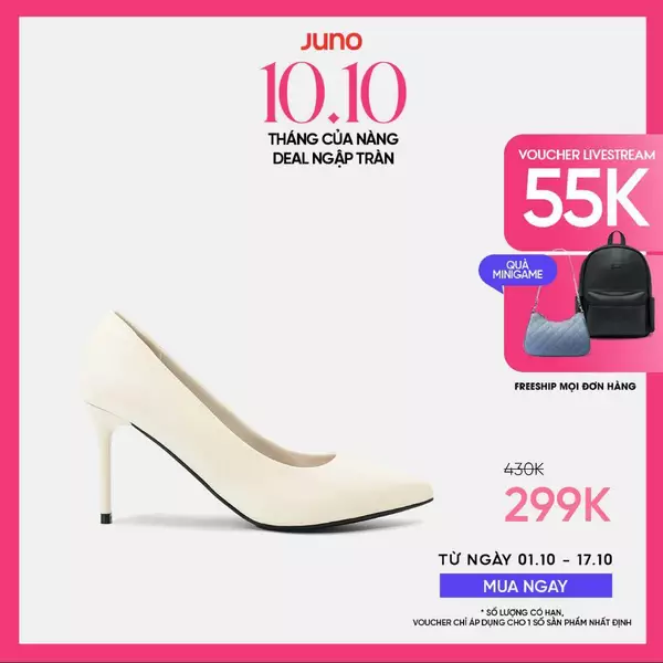 Giày Cao Gót Nữ 9cm Thời Trang JUNO Mũi Nhọn CG09104
