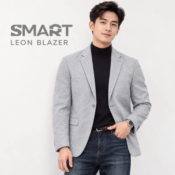 Áo Blazer nam LEON BLAZER TORANO basic vải hiệu ứng EWTV001