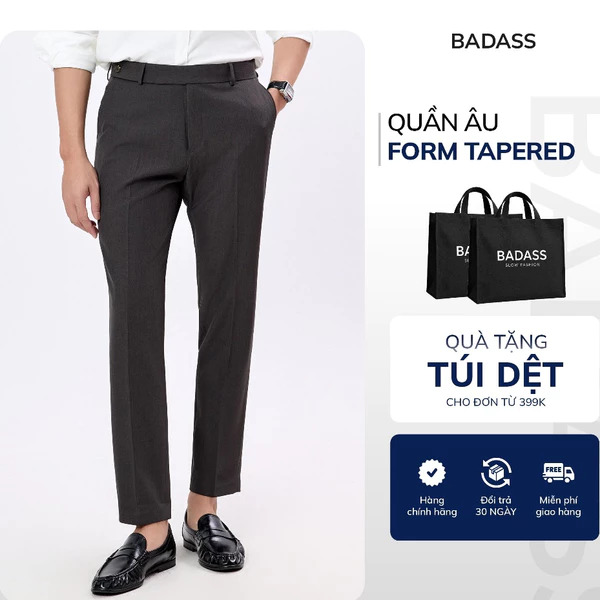 Quần Âu Nam BADASS Form Tapered Tôn Dáng Đứng Form Phong Cách Hàn Quốc QATTK702