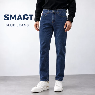 Quần Jeans STRAIGHT REGULAR JEANS TORANO Nam basic dày dặn siêu bền không phai màu FABJ003