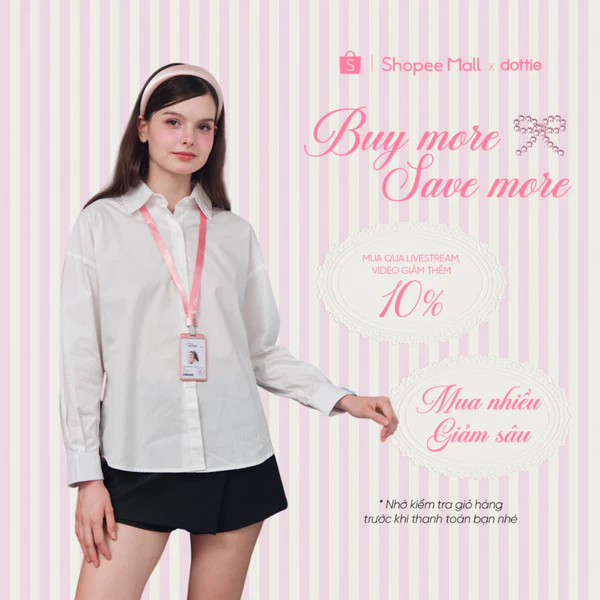 DOTTIE - Áo sơ mi trắng - Trắng - T1217
