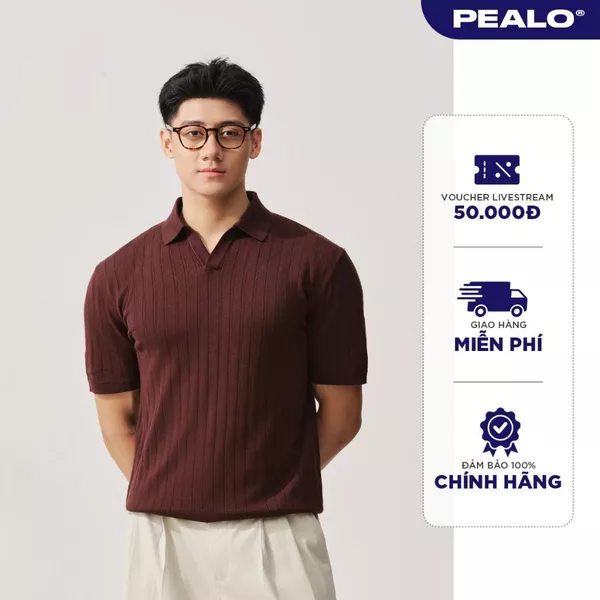 Áo polo len bạch đàn PEALO cổ mở thoáng mát không nhăn thoải mái SPK2