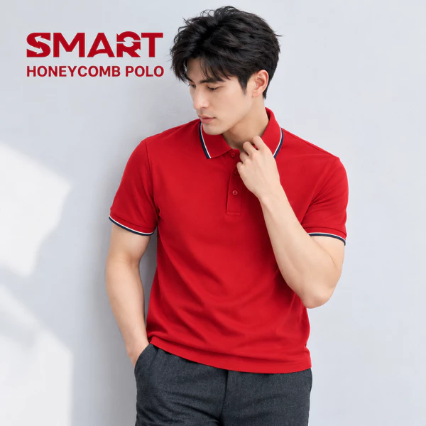Áo polo nam TORANO HONEYCOMB POLO mềm mát, co giãn nhẹ, ít nhăn GSTP845