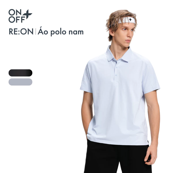 RE:ON MOVE ON | Áo polo nam chống tia UV50+, sợi polyester Sorona mềm mại, co giãn linh hoạt ONOFF - 38TP26S627