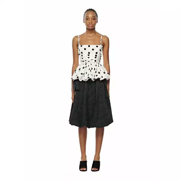 làminapparel - DOTTED BUBBLE HEM CAMI TOP