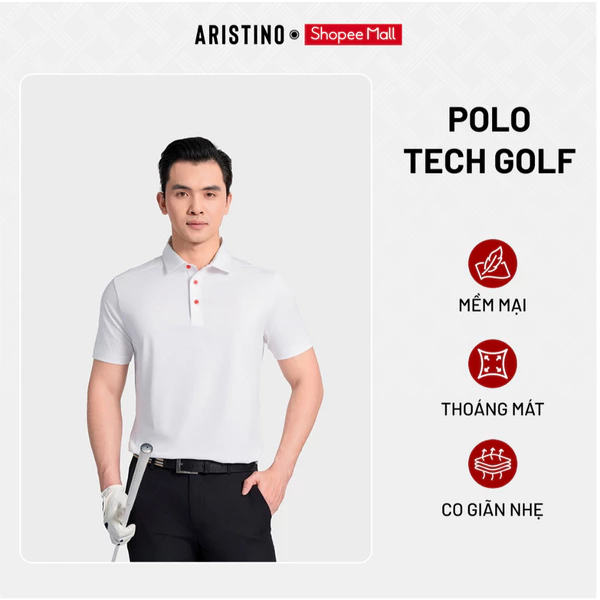 Áo Polo Nam Aristino Golf dáng suông, thoải mái khi vận động, thiết kế khỏe khoắn APSG01AS1