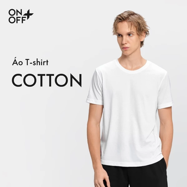 Áo phông nam Cổ tròn Cotton Spandex phong cách trẻ trung thoáng mát - ONOFF 18TS24S137