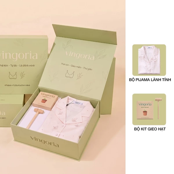 Set quà tặng "Vỗ Về" - Bộ pijama mặc nhà tặng dịp 20.10