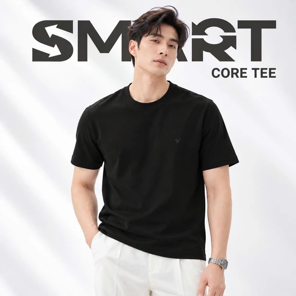 Áo thun nam ngắn tay SMART CORE TEE TORANO chất Cotton mát lạnh thoáng khí,co giãn thoải mái, thấm hút mồ hôi FSTS001