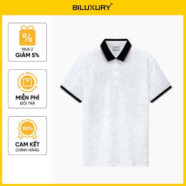 Áo Polo Nam 1APCH682TRK Biluxury Cao Cấp Thiết Kế Basic Kháng Khuẩn Bền Màu
