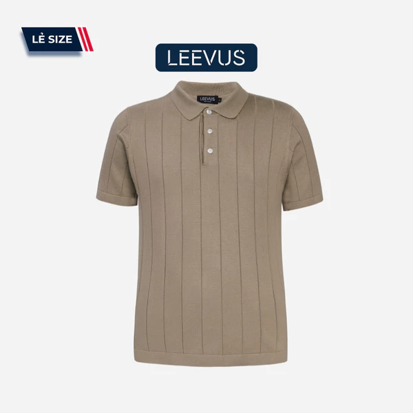 Áo polo LEN DỆT KIM STRIPED KNIT cao cấp, kiểu dáng Hàn Quốc sang trọng - LEEVUS APL338