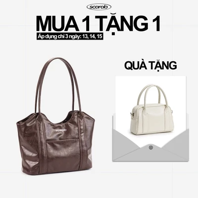 SCARAB OND TOTE BAG - Túi Tote Da PVC, Túi Xách Đeo Vai Form Mềm Thời Trang Nam Nữ, Đựng Vừa Ipad
