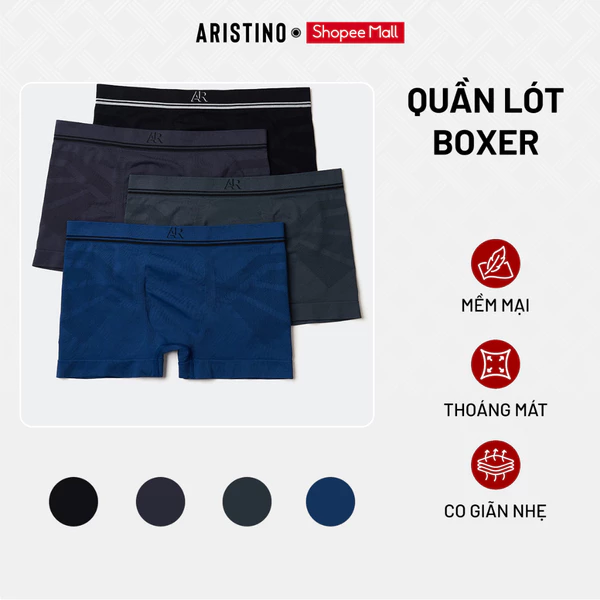 ARISTINO Quần Boxer Nam Polyamide Seamless Technical Cao Cấp Co Giãn Thoải Mái Đồ Lót Nam Mềm Mại Thoáng Mát ABX068