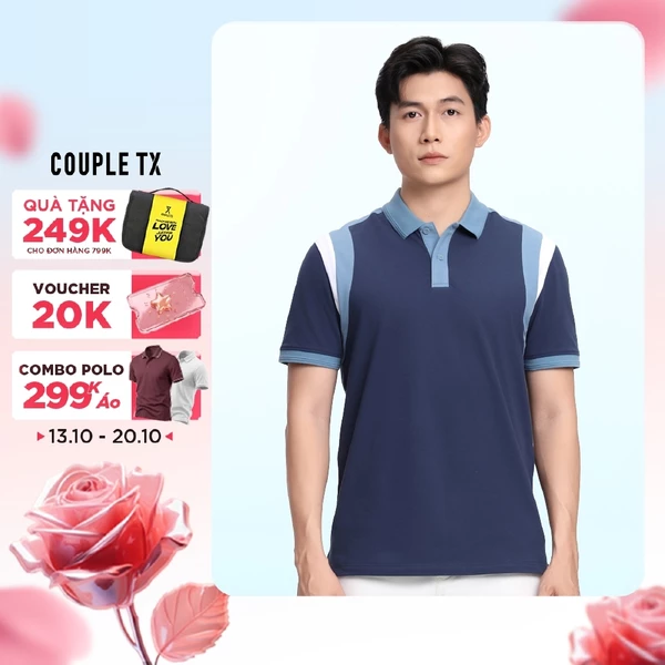 Áo Polo Nam Couple TX Phối Màu Modern Block Form Regular MPO 1086