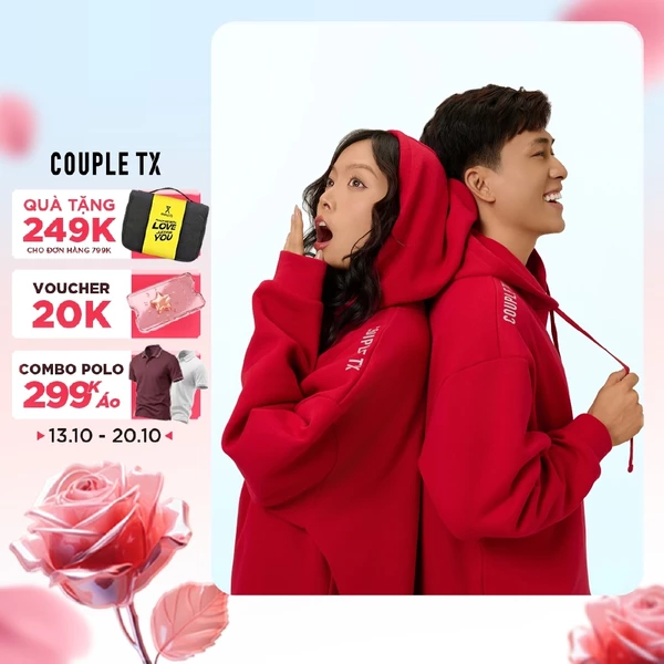Áo Hoodie Nam Nữ Couple TX Oversize Twin Together MHO 1024
