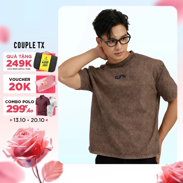Áo Thun Nam Couple TX 100% Cotton Oxy Wash Acid Form Relax MTS 1531
