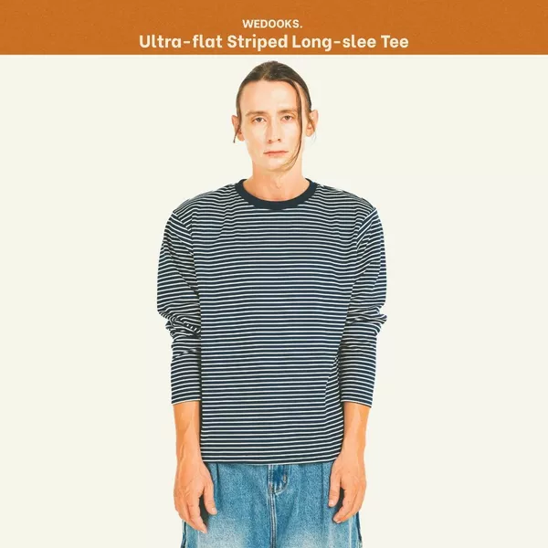 ÁO THUN TAY DÀI COTTON SỌC NGANG BASIC - 𝐔𝐋𝐓𝐑𝐀𝐅𝐋𝐀𝐓 𝐒𝐓𝐑𝐈𝐏𝐄𝐃 𝐋𝐎𝐍𝐆 𝐒𝐋𝐄𝐄𝐕𝐄 𝐓𝐄𝐄