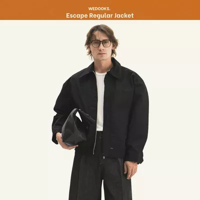 ÁO KHOÁC KAKI NAM KHOÁ KÉO FORM REGULAR | ESCAPE REGULAR JACKET