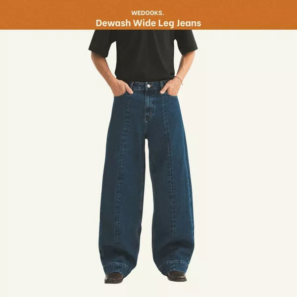 QUẦN JEANS WASH ỐNG RỘNG CHẤT LIỆU DENIM DÀY DẶN - 𝐃𝐄𝐖𝐀𝐒𝐇 𝐖𝐈𝐃𝐄𝐋𝐄𝐆 𝐉𝐄𝐀𝐍𝐒