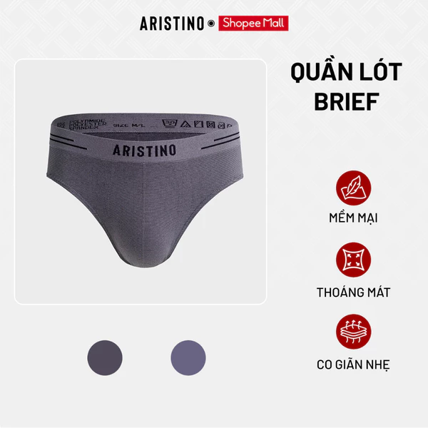 ARISTINO Quần Lót Nam Briefs Dệt Liền Seamless Technical Đồ Lót Nam Cao Cấp, Thiết Kế Không Đường May, Vừa Vặn ABF064