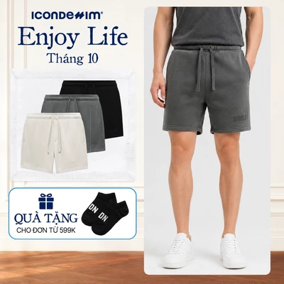 Quần Short Nam ICONDENIM Minimal Luxe Form Regular QSID0277