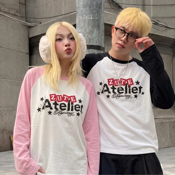 Áo Thun Dài Tay Raglan T-shirt Form Rộng Vải Waffle ZUTEE, Long-Sleeve