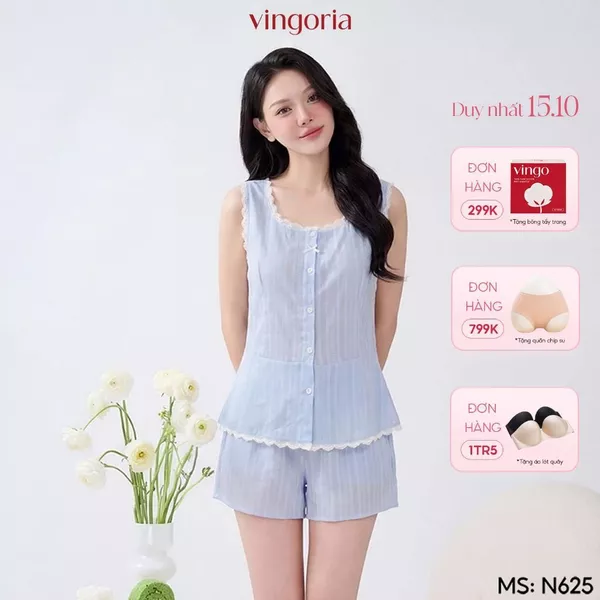 Bộ ngủ 2 dây đồ mặc nhà chất boil VINGO/VINGORIA mặc thu đông N625