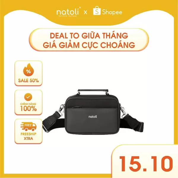 Túi đeo chéo nam thương hiệu Natoli nhiều ngăn chống nước cao cấp BST CLASSIC CROSSBAG T8