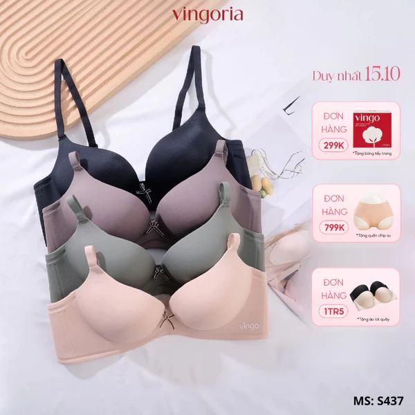 COMBO 2 áo lót su không gọng nâng ngực mút vừa VINGO/VINGORIA thoải mái S439