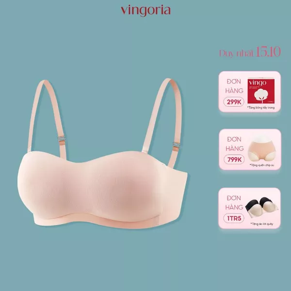 Áo lót quây không gọng đệm mỏng thoải mái VINGO/VINGORIA không lộ viền S366