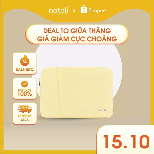 Túi đựng laptop chống sốc thương hiệu NATOLI đủ size dày dặn kháng nước BST Eager Laptop Bag T7