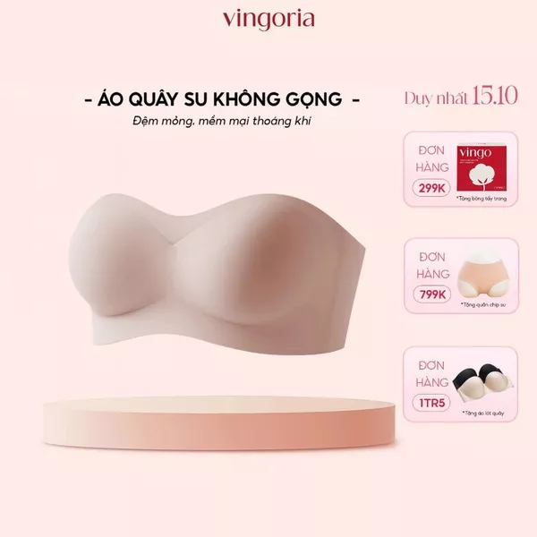 Áo quây không dây đệm mỏng nâng tự nhiên VINGO/VINGORIA mặc áo hai dây áo trễ vai S470