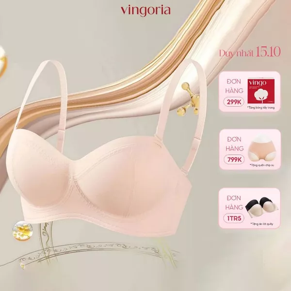Áo lót su không gọng nâng ngực VINGO/VINGORIA đệm vừa U004