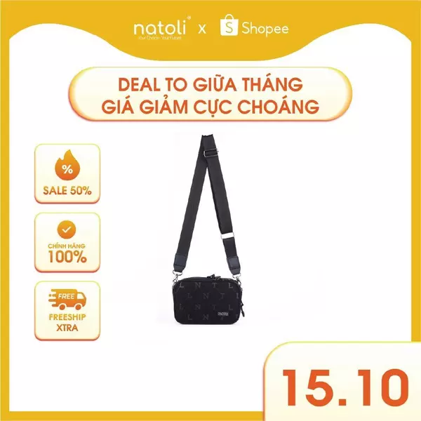 Túi đeo chéo nam nữ thương hiệu NATOLI chất vải canvas chống nước tốt - BST FLEX  CROSS BAG T15