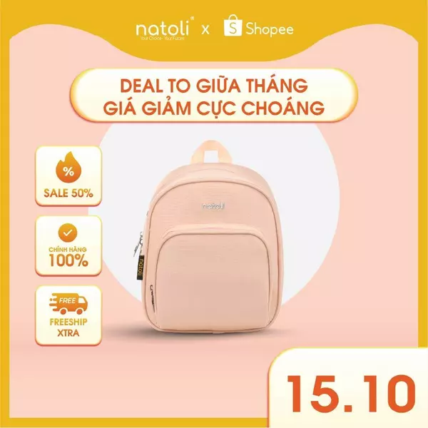 Balo mini nữ NATOLI, nhỏ gọn chống nước cao cấp BST - Sweetie Pie Backpack B6