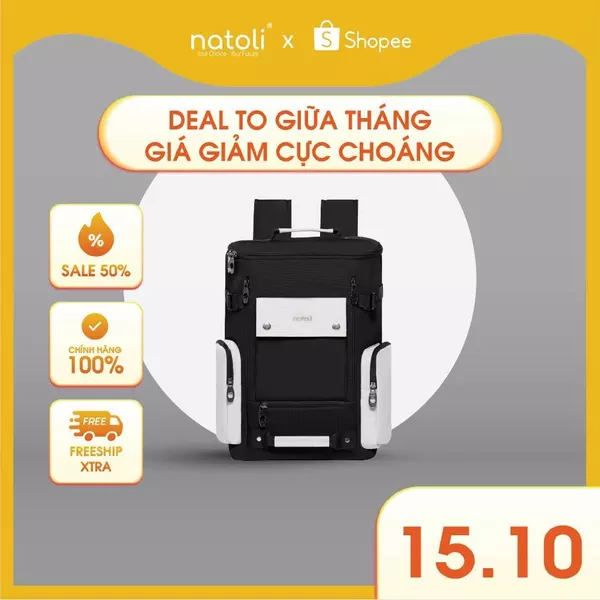 Balo nam đi học đựng laptop chống sốc NATOLI nhiều ngăn đi làm đi chơi cao cấp BST CORE BACKPACK B9