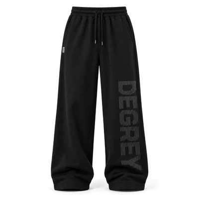 Quần Dài Degrey màu ĐEN thể thao vải thun nỉ poly 2 da - QDAIDEN