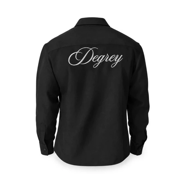 Áo sơ mi tay dài màu đen Degrey Longsleve Shirt Basic Logo - LONGSHIRTLOGO