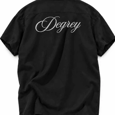 Áo sơ mi màu đen Degrey Shirt Basic Logo - SHIRTLOGO
