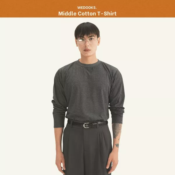 ÁO THUN COTTON TAY DÀI - 𝐌𝐈𝐃𝐃𝐋𝐄 𝐂𝐎𝐓𝐓𝐎𝐍 𝐋𝐎𝐍𝐆 𝐒𝐋𝐄𝐄𝐕𝐄 𝐓-𝐒𝐇𝐈𝐑𝐓𝐒