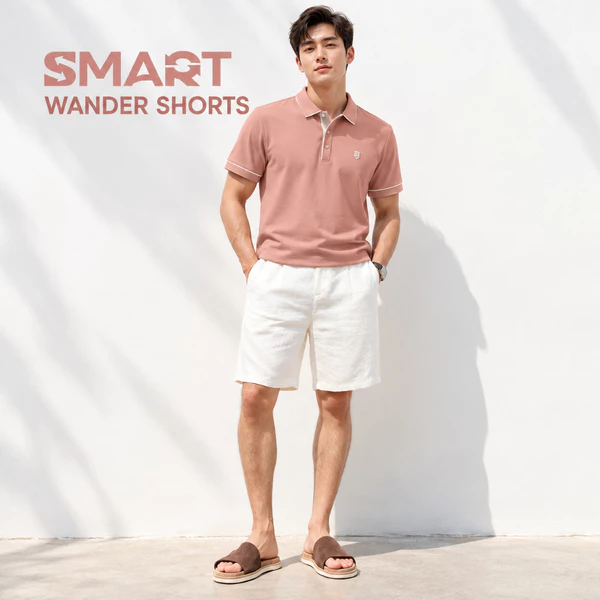 Quần short đũi nam SMART WANDER SHORTS TORANO thoáng mát, form chuẩn, phong cách tối giản và thanh lịch HSBI900