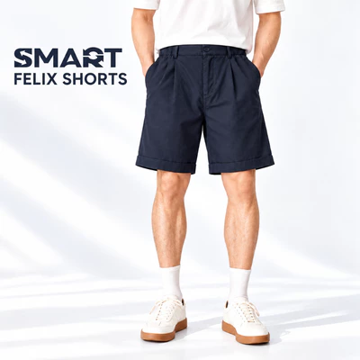 Quần short đũi FELIX SHORTS TORANO basic, gấu LV thoáng mát, mềm mại, co giãn FSBI003