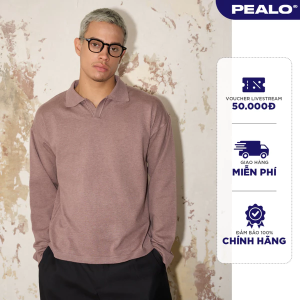 Áo len polo dáng xuông PEALO chất liệu len lông thỏ mềm mịn, phối màu đặc biệt - Prelude Polo SPT5