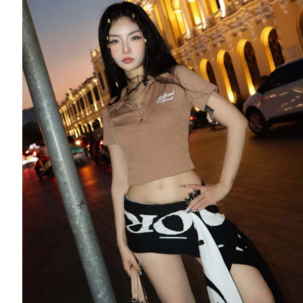FFCLUB - Áo Polo Body thun gân co giãn GIRL FRIEND