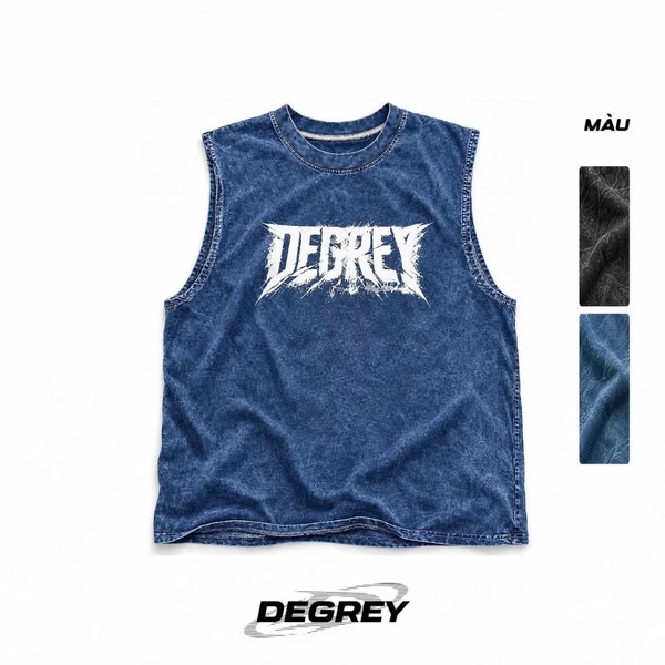 Áo ba lỗ Tank Top Degrey Cotton màu WAX Big Logo